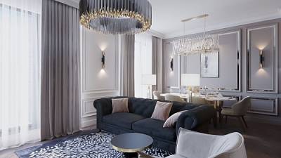 Уютная квартира 130 м² в Москве для большой семьи
